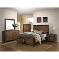 thumbnail image 2 of ACME Furniture Farmhouse Metal Merrilee Queen Storage Bed in Oak, 2 of 8
