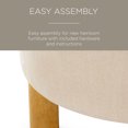 thumbnail image 4 of Maven Lane Celia Ottoman Contemporain Rembourré avec Fini Bois Naturel Raffiné, 4 of 6