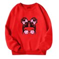 thumbnail image 3 of YOUSNH Chandails pour Enfants Filles Automne et Hiver Imprimé Lettre Col Rond Manches Longues Chandail Filles Chandails à Capuchon Rouge 5-6 Ans, 3 of 6