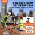 thumbnail image 2 of VEVOR Laser Level Tripod Stand 5/8"-11 Thread 27.16-67.71 in Height Adjustment, 2 of 9