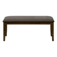 thumbnail image 4 of Monarch Specialties Bench, 44" Rectangular, Upholstered, Wood, Dining Room, Kitchen, Entryway, Brown Solid Wood, Brown Fabric, Transitional, 4 of 9