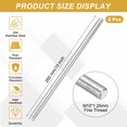 thumbnail image 2 of Uxcell 2Pcs Fully Threaded Rod, M10 x 1.25mm Pitch 304 Stainless Steel Right Hand Fine Threads Studs, 250mm/10" Long Threaded Screw Rods Fasteners for Anchors Bolts Hangers Clamps U Bolts, 2 of 6