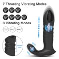 thumbnail image 2 of XBONP APP Remote Control Thrusting Prostate Massager for Men, Vibrating Anal Butt Plug Vibrator for Women and Men and Beginner Black, 2 of 6
