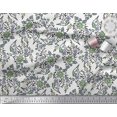 thumbnail image 3 of Soimoi Rayon Fabric Leaves & Floral Block Print Fabric by The Yard 42 Inch Wide, 3 of 3
