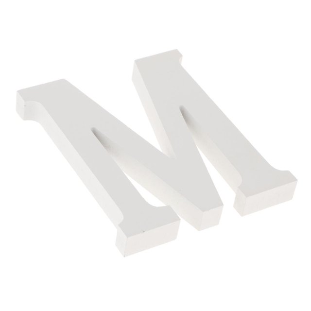 simhoa DIY Wooden Alhabet Letters Sign laque Wall Art Hanging Decor Sticker Baby Shower M