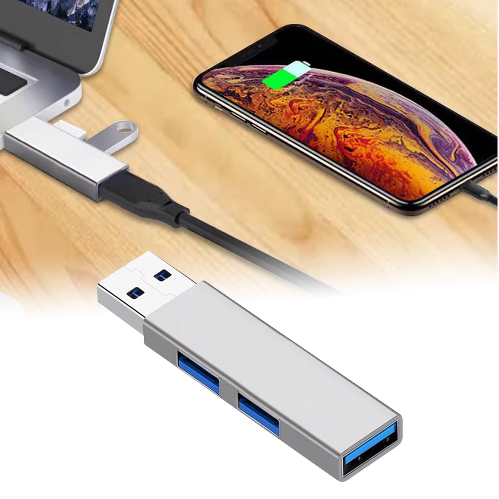 Fokuz USB Hub With Three Ports Expandable Interface For Universal Computer Compatibility