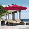 thumbnail image 2 of ziyahi Umbrella Canopy Polyester Without Stand Solid Color Replacement Rainproof Waterproof Cloth for Courtyard Garden Patio Yard Red, 2 of 7