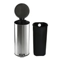 thumbnail image 3 of Better Homes & Gardens Kitchen Trash Can, 30 Litre Stainless Steel Round Step Garbage Bin with Soft Close Lid, Silver, 3 of 14