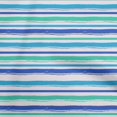 thumbnail image 1 of oneOone Georgette Viscose Medium Blue Fabric Stripes Sewing Material Print Fabric By The Yard 42 Inch Wide, 1 of 4