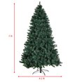 thumbnail image 4 of Costway 7Ft Pre-Lit PVC Artificial Christmas Tree Hinged w/ 300 LED Lights & Stand Green, 4 of 7