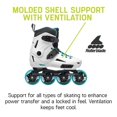 thumbnail image 5 of Rollerblade Lightning Patin Urbain pour Femmes, Blanc et Aqua, 5 of 5