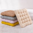 thumbnail image 3 of Solid Color Soft Chair Cushion 40x40cm for Dining Chairs and Seats Polyester Fiber Filled Cushion Pad with Solid Wood Frame Comfortable Home Seat Support, 3 of 7