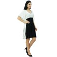 thumbnail image 2 of Bimba Robe Caftan Courte d'Été pour Femme pour la Plage, Taille Smockée, 2 of 9