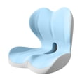 thumbnail image 3 of Esquirla Car Non Slip Pad Back Rest Breathable Butt Support Sitting Ergonomic Cushion Blue Gray, 3 of 8