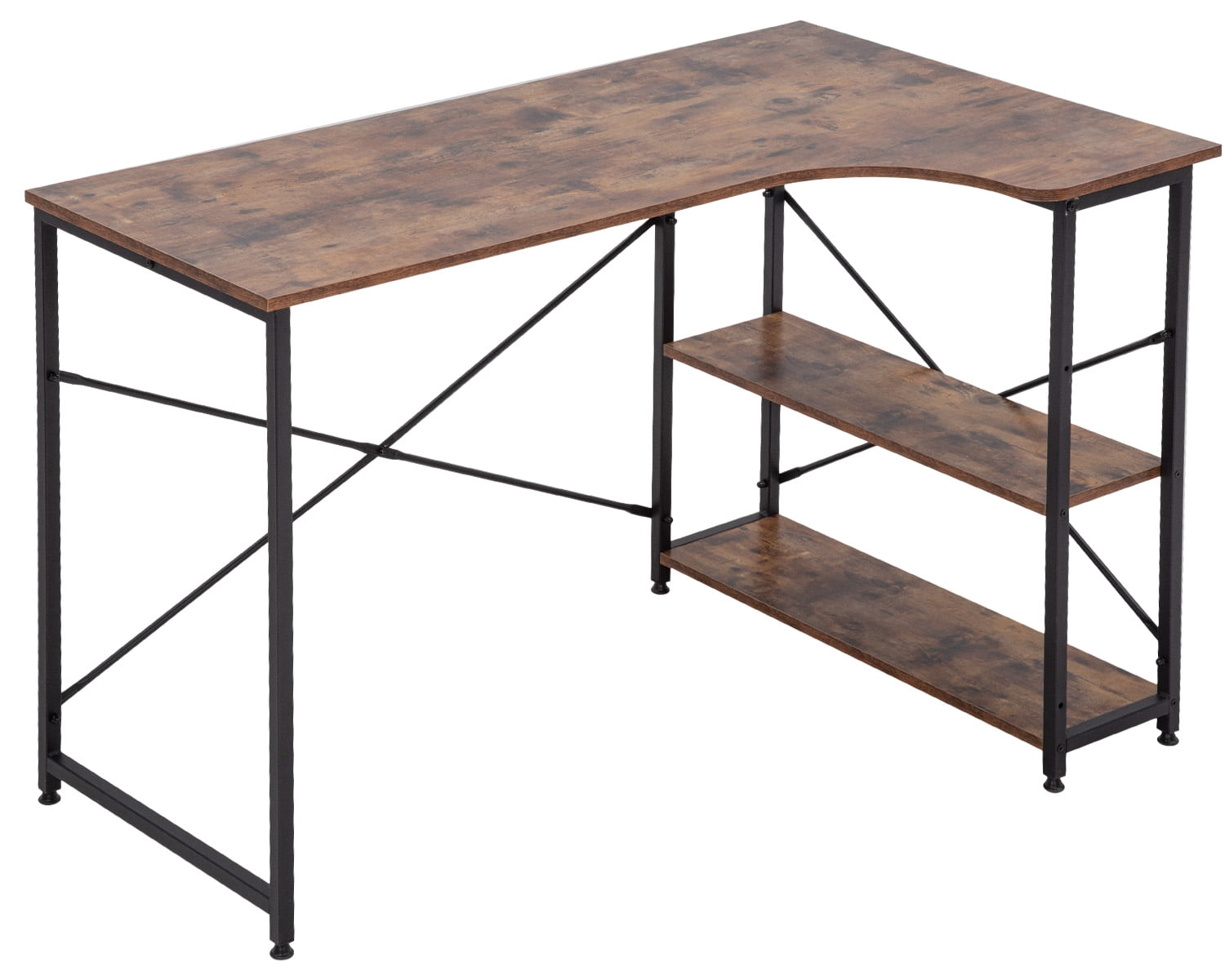 Computer Desk Office Desk Gaming Desk Extra Large 47”x 28.7" Black Modern Student Study Table PC Simple Executive Table Workstation for Small Space
