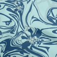 thumbnail image 1 of oneOone Georgette Viscose Teal Blue Fabric Abstracts Craft Projects Decor Fabric Printed By The Yard 42 Inch Wide, 1 of 5