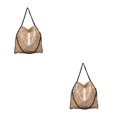 thumbnail image 2 of kurtrusly 1/2/3 Wide Application Convenient And Practical Chain Handbag For Women - Foldable Shoulder Bag Fashion PU Chain Shoulder Bag golden 2PCS, 2 of 6
