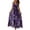 Purple, variant on Pisexur Womens Summer Dresses Hawaiian Floral Print Bohemian Dresses Fashion V Neck Sleeveless Halter Sundress Adjustable Waistband Tunic Maxi Dresses for Women Vintage Flowy Casual Beach Dress