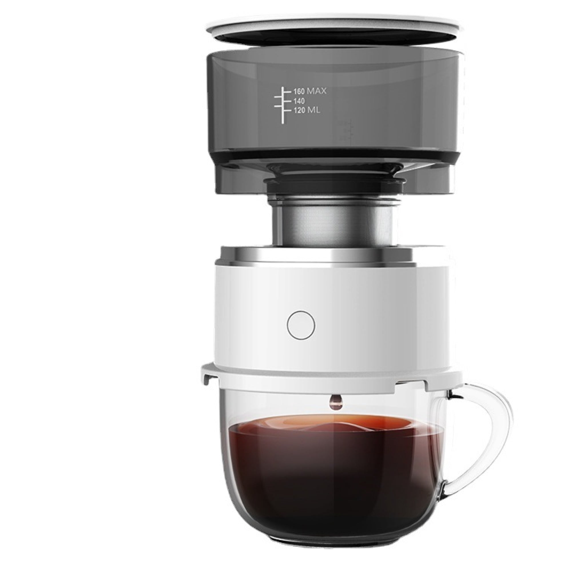 Drip-type hand-brewed coffee maker, outdoor portable coffee machine,white