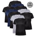 thumbnail image 1 of Blank Activewear Lot de 10 T-Shirts pour Femmes, Tissu de Performance à Séchage Rapide, 1 of 4