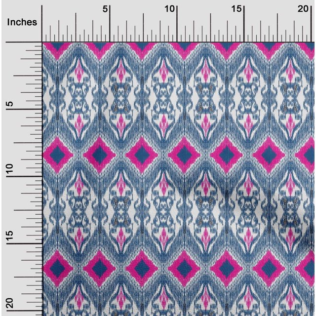 oneOone Viscose Jersey Fabric Geometric Ikat Print Sewing Fabric BTY 60 Inch Wide