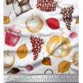 thumbnail image 1 of Soimoi Rayon Fabric Mushroom,Grapes & Fresh Print Sewing Fabric Yard 56 Inch Wide, 1 of 3