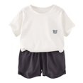 thumbnail image 1 of Ensemble de Pyjama pour Ado Fille, Col Rond Décontracté, Doux et Confortable, Pyjama d'Été, Tenue de Nuit, Pyjama pour Filles 12-13 Ans, 1 of 4