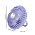 thumbnail image 3 of Purple Usb Rechargeable Hanging Ceiling Fan Multi Function Silent Desktop Fan Portable #45445, 3 of 8