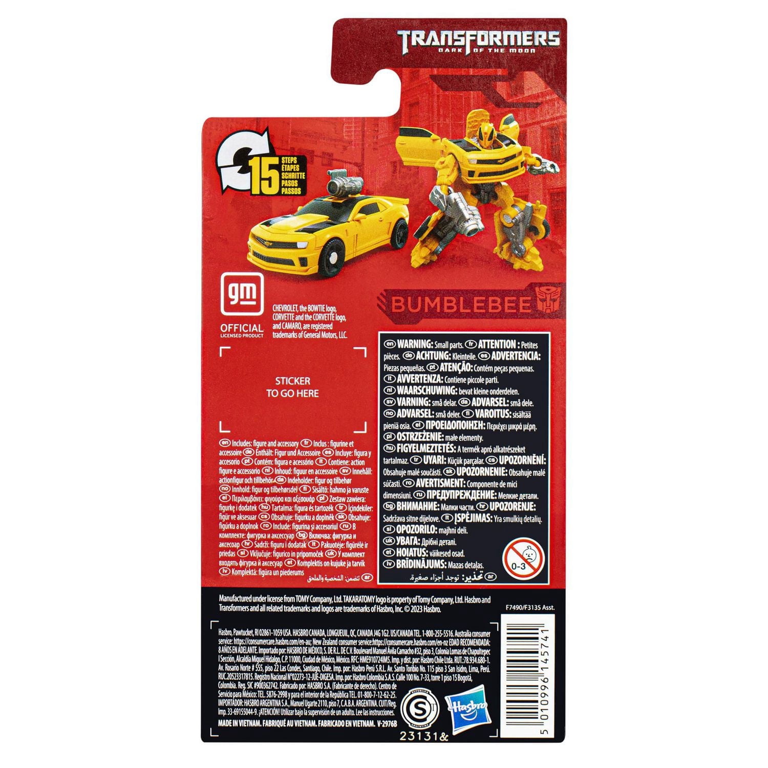 Transformers Generations Studio Series, figurine Bumblebee classe Origine de 8,5 cm, Transformers 3 : La face cachée de la lune, pour filles et garçons, dès 8 ans