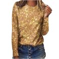 thumbnail image 1 of Amzcrzy Hauts pour Femmes Mode Col Rond Hauts à Sequins pour Femmes Manches Longues Polyvalentes Décontractées Printemps Été Hauts Confortables Élégants pour Sortir, 1 of 4