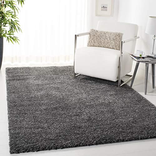 Safavieh August Shag Collection AUG900F Solid 1.2-inch Thick Accent Rug, 2'3" x 4', Grey