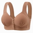 thumbnail image 1 of Lenpel Front Closure Bras for Women Comfortable Wireless Supportive Push up Bras Full Coverage Everyday Bralettes(Coffee,XX-Large), 1 of 2