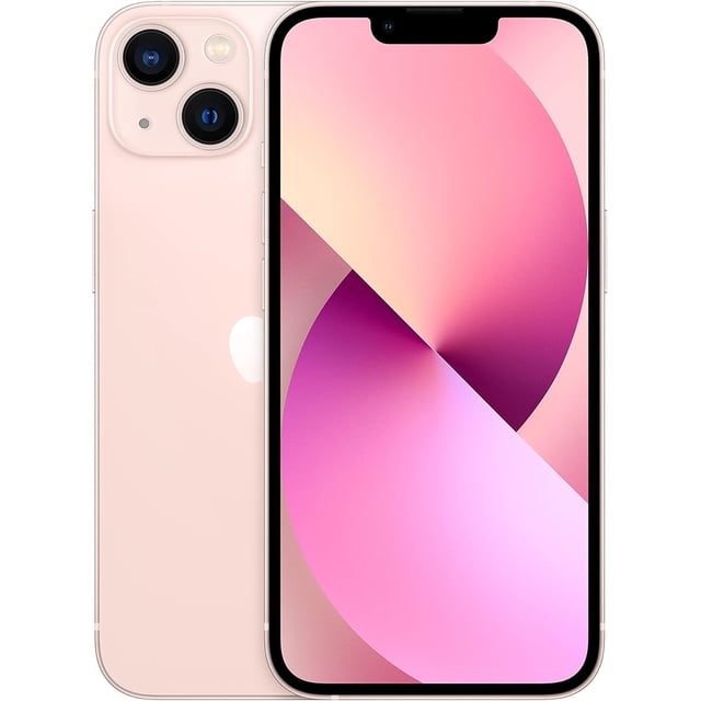Refurbished Apple iPhone 13 in pink with 256GB storage, featuring a 6.1-inch Super Retina XDR OLED display and dual 12MP rear cameras. The front camera is a 12MP TrueDepth lens. Fully unlocked smartphone in excellent condition, supporting 5G connectivity and powered by the A15 Bionic chip. Ideal for users seeking a refurbished phone with premium features and sleek glass and aluminum design.