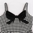 thumbnail image 4 of HKEJIAOI Liquidation d'Économies Robes Décontractées pour Femmes Cadeau de Noël Femmes Mode Décontractée Aguichant Été à Bretelles Nœud Décoratif Imprimé Rétro Panneau Contrasté Robe Blanc, 4 of 8