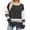 Black, variant on Sweaters for Women 2025 Long Sleeve Crewneck Coor Block Pullover Sweater Casual Loose Knit Top