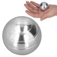 thumbnail image 4 of Rotating Gyroscope Ball, Decompression Gyroscope Ball Toy Relieve Anxiety Sturdy Spiral Grooves Alloy  For School Silver, 4 of 8