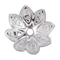 thumbnail image 1 of Wweixi 100 pcs Beautiful Bead 9.5mm Flower High quality Bead Caps for Jewelry Making lver, 1 of 3