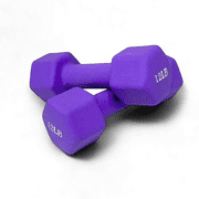 Joie-Ciel Neoprene Dumbbell Set, Hex Anti-Roll Hand Weights, Cast Iron Core, Non-Slip Grip, 12 lb Pair