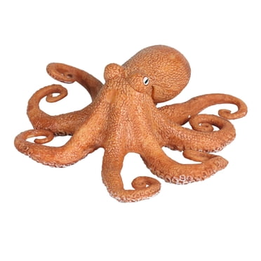 Milaget Simulation Ocean Animal Model Figures Sea Statue Playset for Classrooms Rewards Party Supplies Educational Toy Collection Orange Octopus A