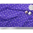 thumbnail image 2 of Soimoi Blue Poly Georgette Fabric Snow Flakes & Star Print Fabric by Yard 42 Inch Wide, 2 of 3