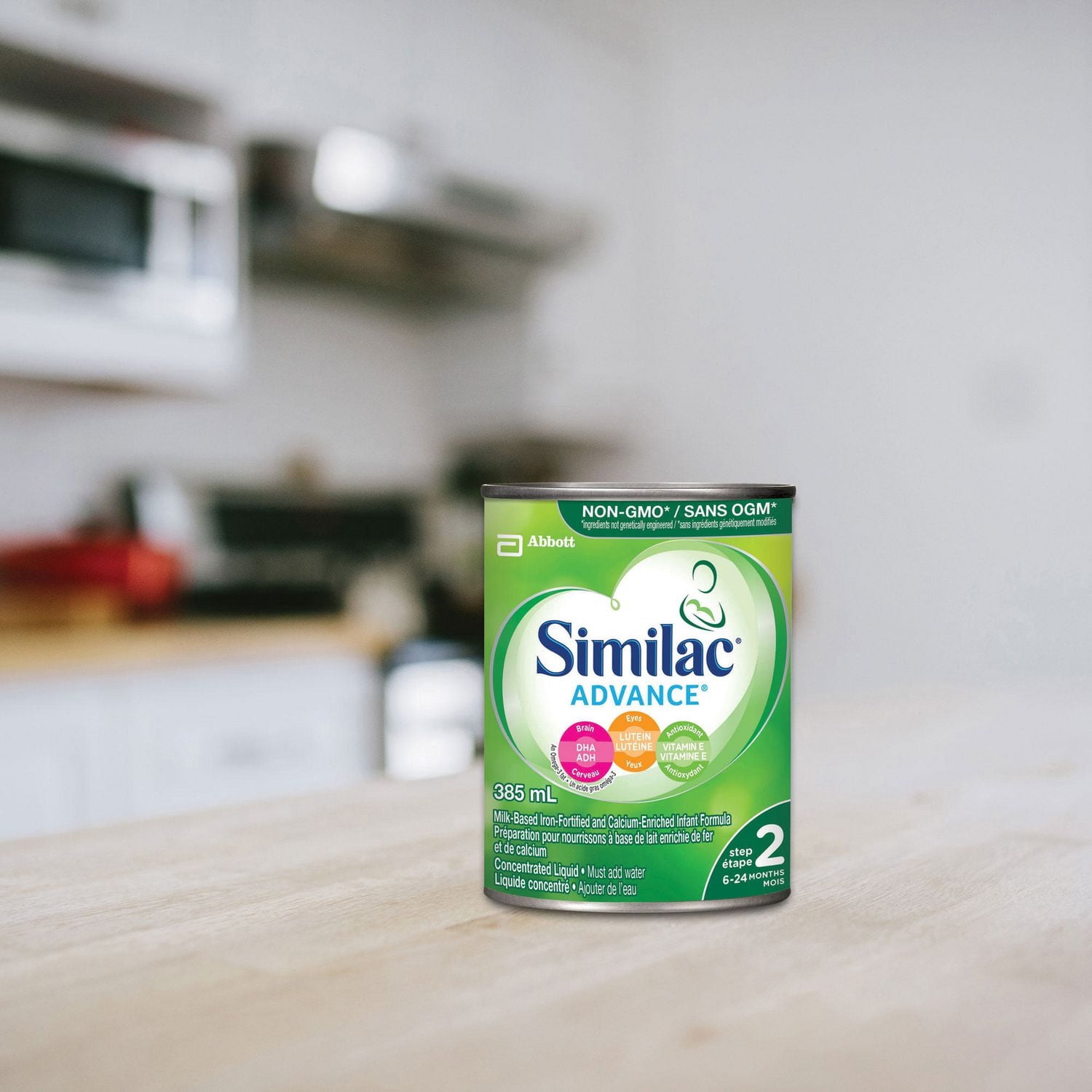 Similac Advance Étape 2 Préparation pour Bébés non-OGM, Préparation pour Nourrissons, 6-24 Mois, 12x385mL Boîtes de Liquide Concentré