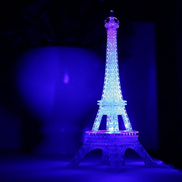 Agiferg Romantic Eiffel Tower LED Night Light Lamp Desk Table Home Bedroom Decorate Gif