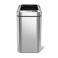 thumbnail image 4 of Simplehuman 25 Liter / 6.6 Gallon Slim Open Top Trash Can, Commercial Grade Brushed Stainless Steel, 4 of 7