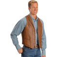 thumbnail image 4 of Scully 206-171-M Men Leather Lapel Vest - Ranch Tan, Medium, 4 of 4