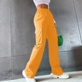 thumbnail image 1 of zanvin Women's High Waist Straight Cylinder Cargo Pants, Solid Color, 1 of 5