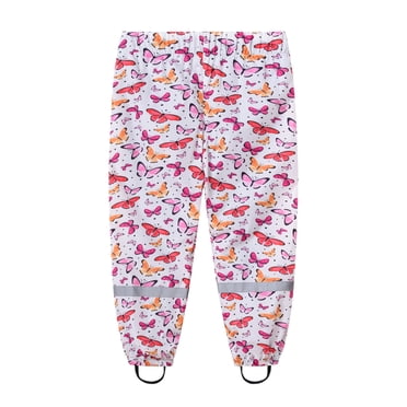 MIASHUI Pantalon de Pluie Enfants Garçons Filles Respirant Imperméable, Blanc, 7-8 Ans