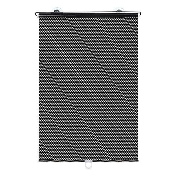 Eky Suction Window Shade Roller Shades - No Drill Adjustable Privacy Blackout Curtains with Suction Cups,Portable & UV Protection,Perfect for Home,Door,Office,Bedroom,Car (Black,18"x49")