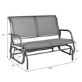 thumbnail image 2 of Gymax 48'' Outdoor Patio Swing Glider Bench Chair Loveseat Rocker Lounge Backyard Grey, 2 of 10