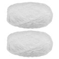 thumbnail image 1 of Unique Bargains 2 Pelotes Fil Velours Fil Chenille 87,49 Verges Polyester Fil Doux pour Couverture 2 Pcs Blanc, 1 of 7