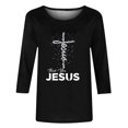 thumbnail image 5 of Daisyyozoid T-Shirt de Pâques Joyeuses pour Femme Col Rond Haut à Manches Longues Haut à Manches Longues Col Rond T-Shirt, 5 of 5